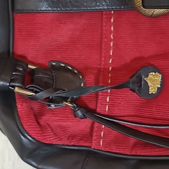 LouLou de la Falaise large red courderoy purse. Pristine like new condition. - Picture 3 of 10